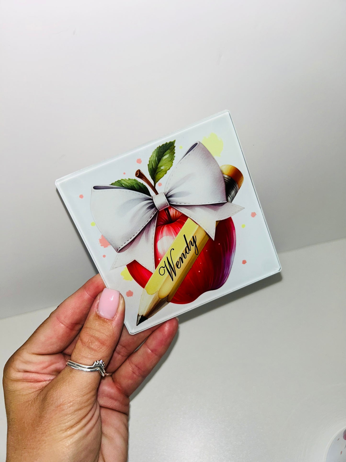 Teacher Apple Ceramic Coaster