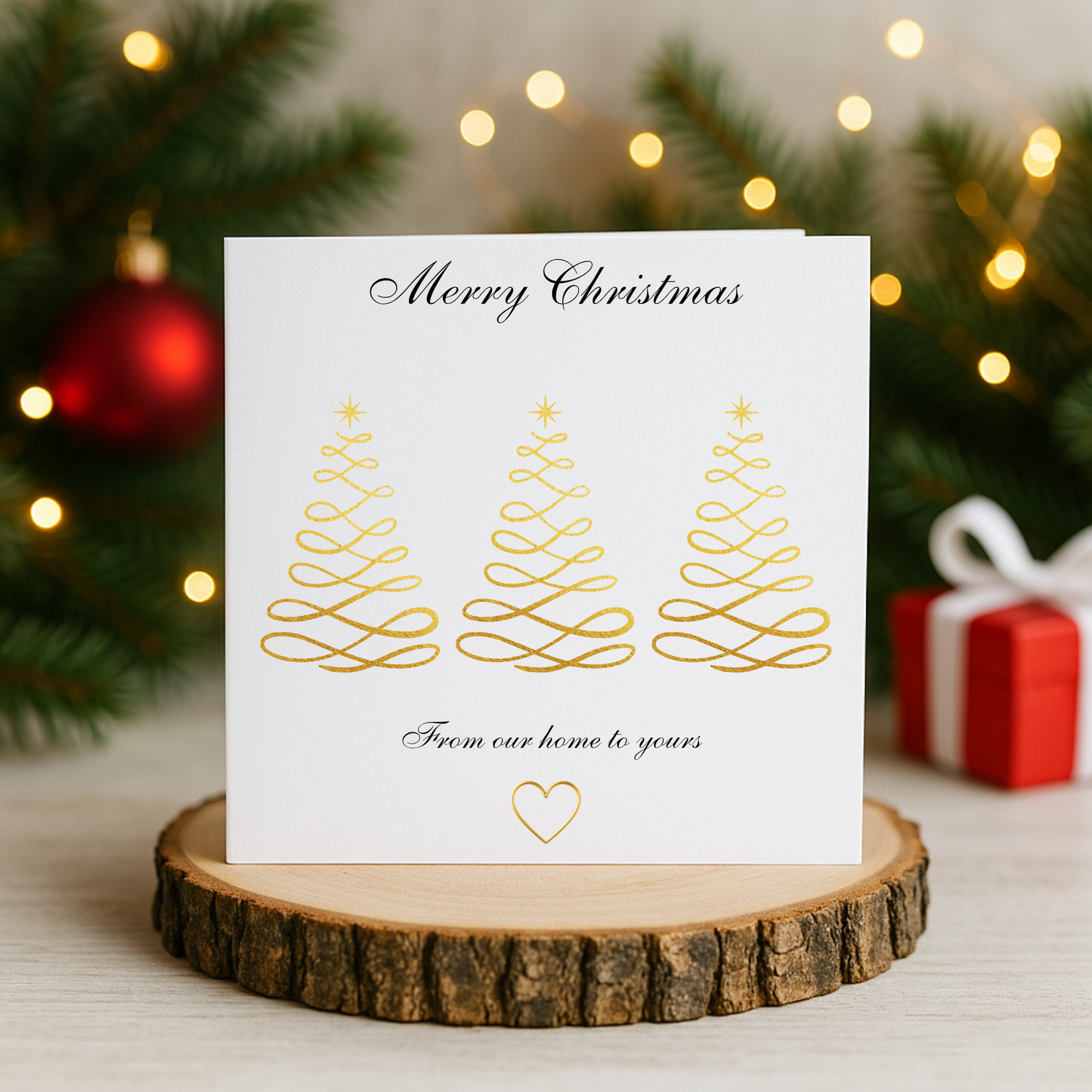 Gold Christmas Tree Card