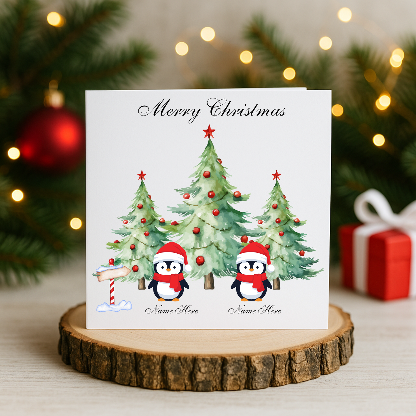 Penguin Christmas Card