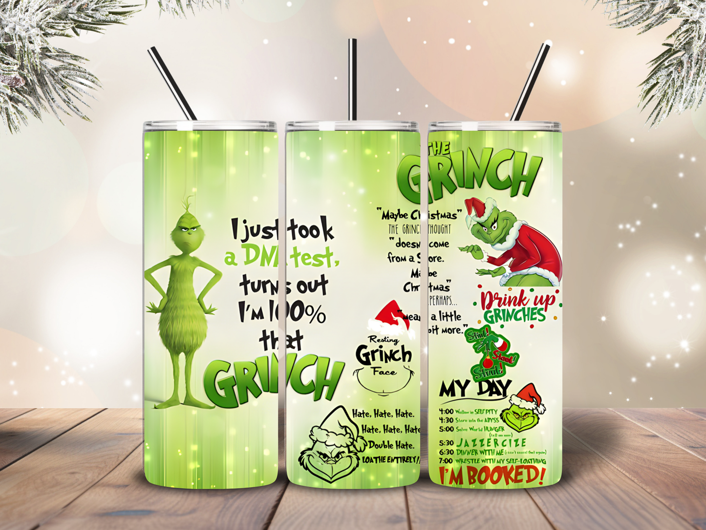 Grinch Style 20oz Tumbler