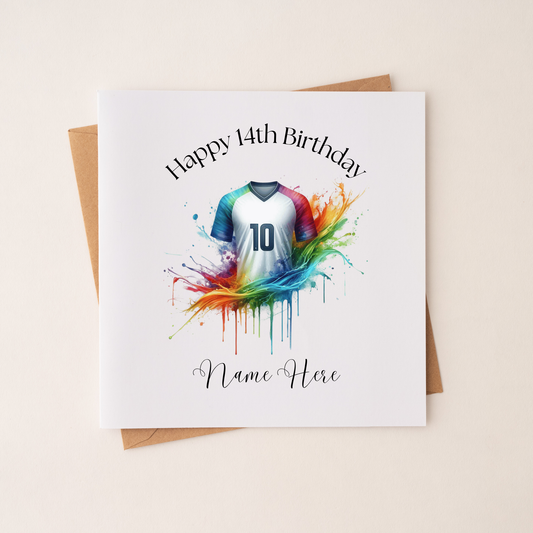 Football Splash Birthday Card