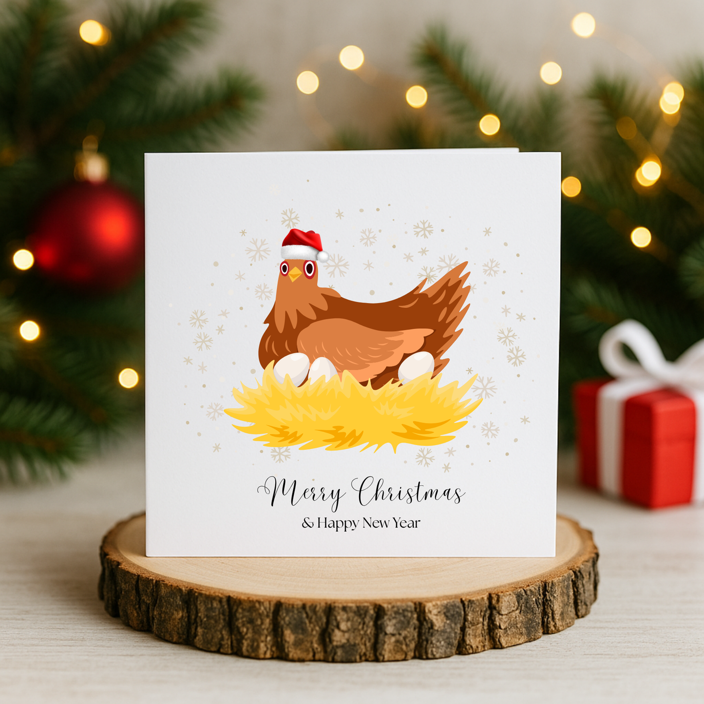 Chicken Christmas Card