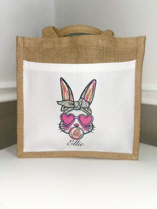 Easter Tote Bag Girl Design